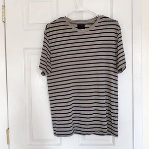 J.Crew Striped T-shirt, warm gray and navy - Men’s